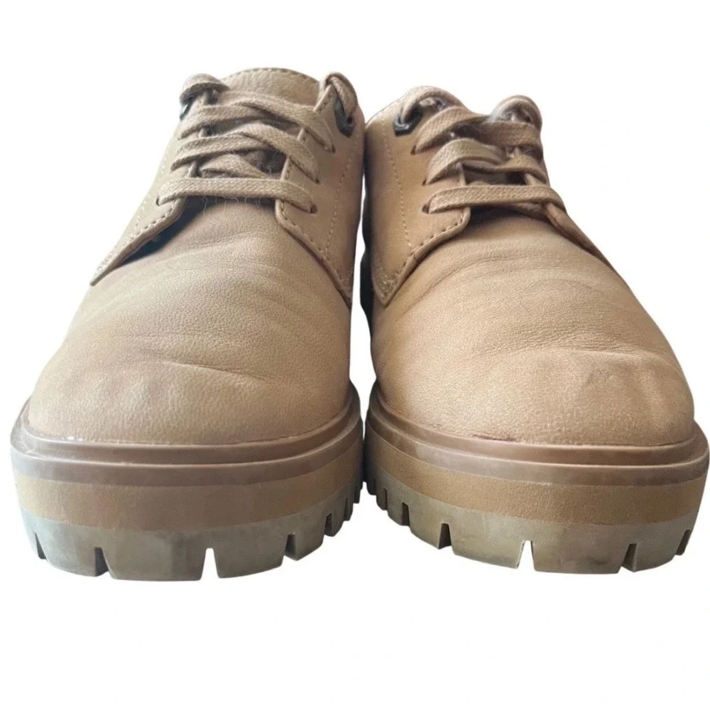 Timberland Women's Leather Lug Sole Platform Oxford Derby Shoes Sz 6 Tan